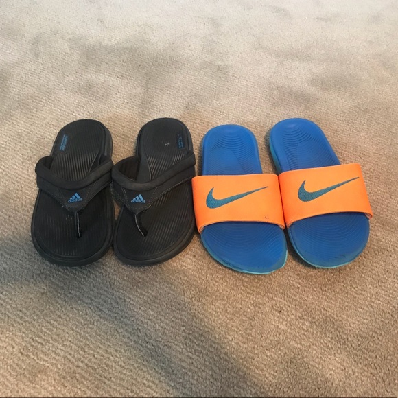 nike adidas flip flops
